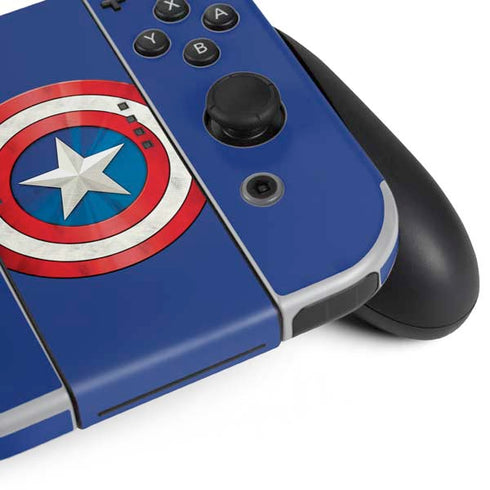 Marvel Captain America Shield Nintendo Switch OLED (2021) Skin